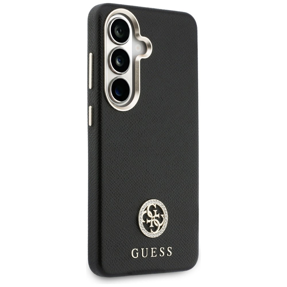 Custodia MagSafe per Samsung Galaxy S26 Plus S947, Guess, Rhinestone Round Logo, Nera