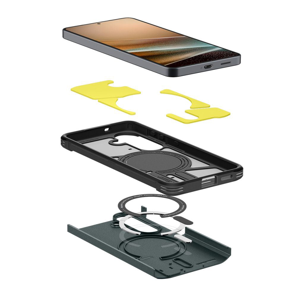 Custodia MagSafe per Samsung Galaxy S26 Plus S947, Spigen, Tough Armor, Verde ACS10715