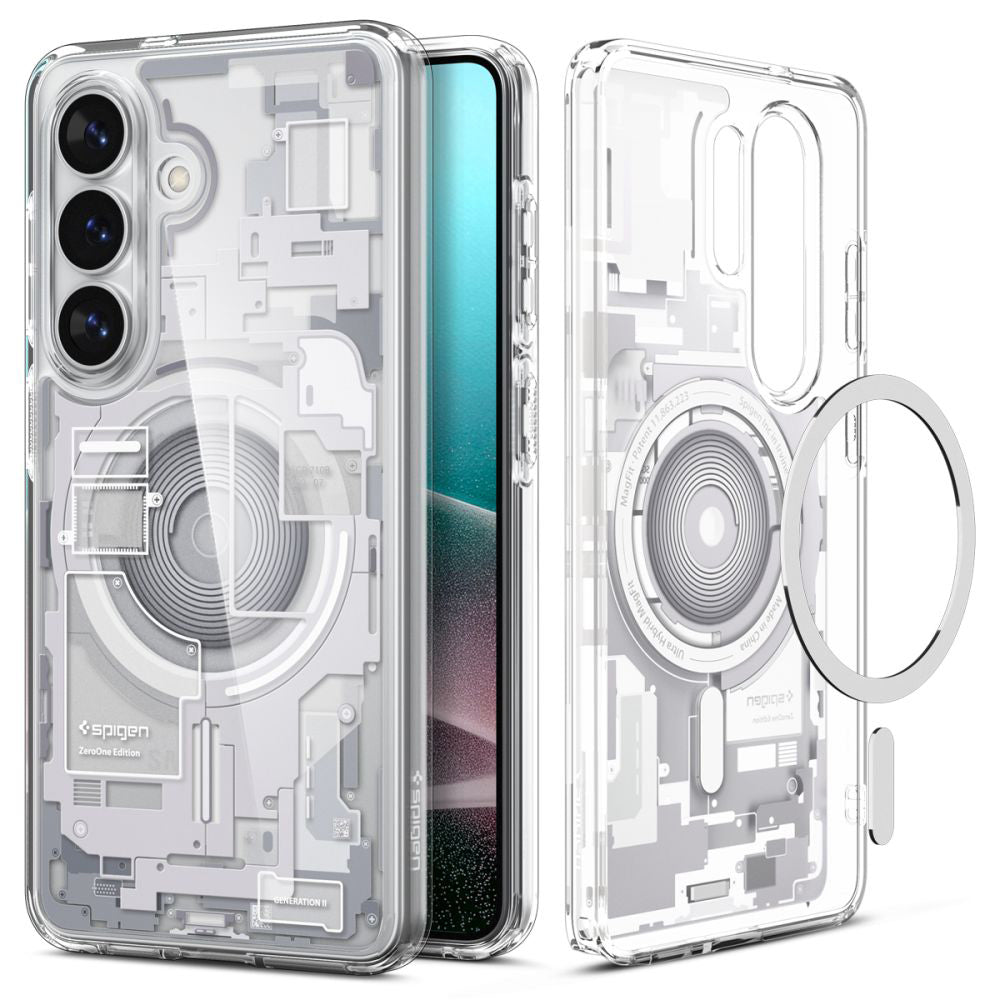 Custodia MagSafe per Samsung Galaxy S26 Plus S947, Spigen, Ultra Hybrid Zero One, Bianca ACS10712