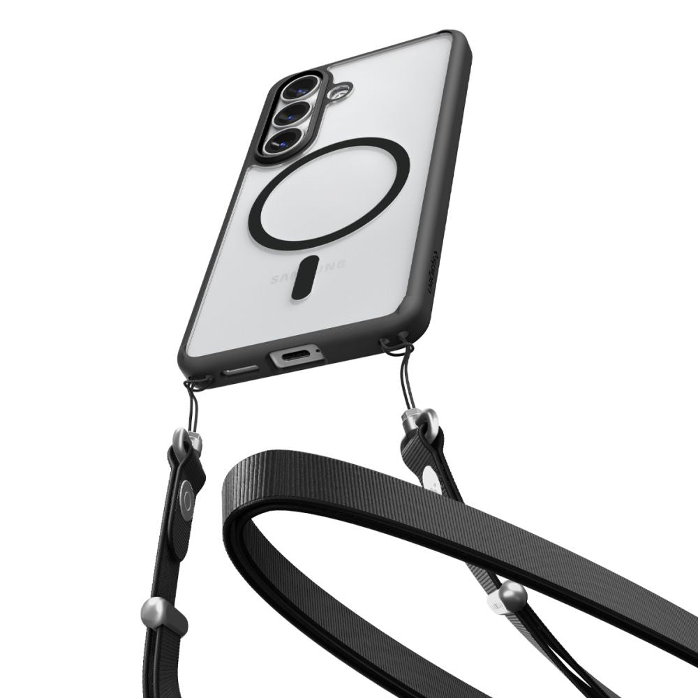 Custodia MagSafe per Samsung Galaxy S26 Plus S947, Spigen, Ultra Hybrid, Nera Opaca ACS10710