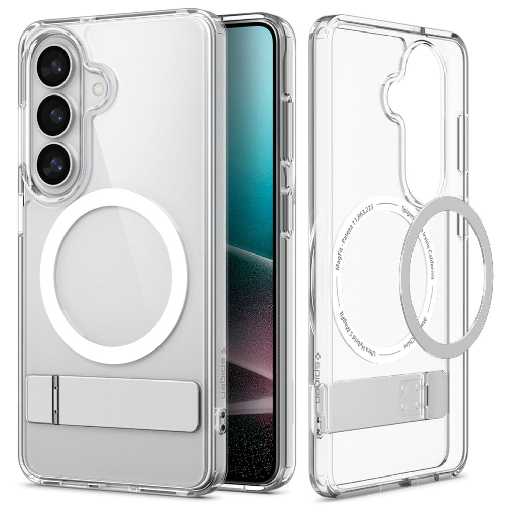 Custodia MagSafe per Samsung Galaxy S26 Plus S947, Spigen, Ultra Hybrid S, Trasparente Bianca ACS11050