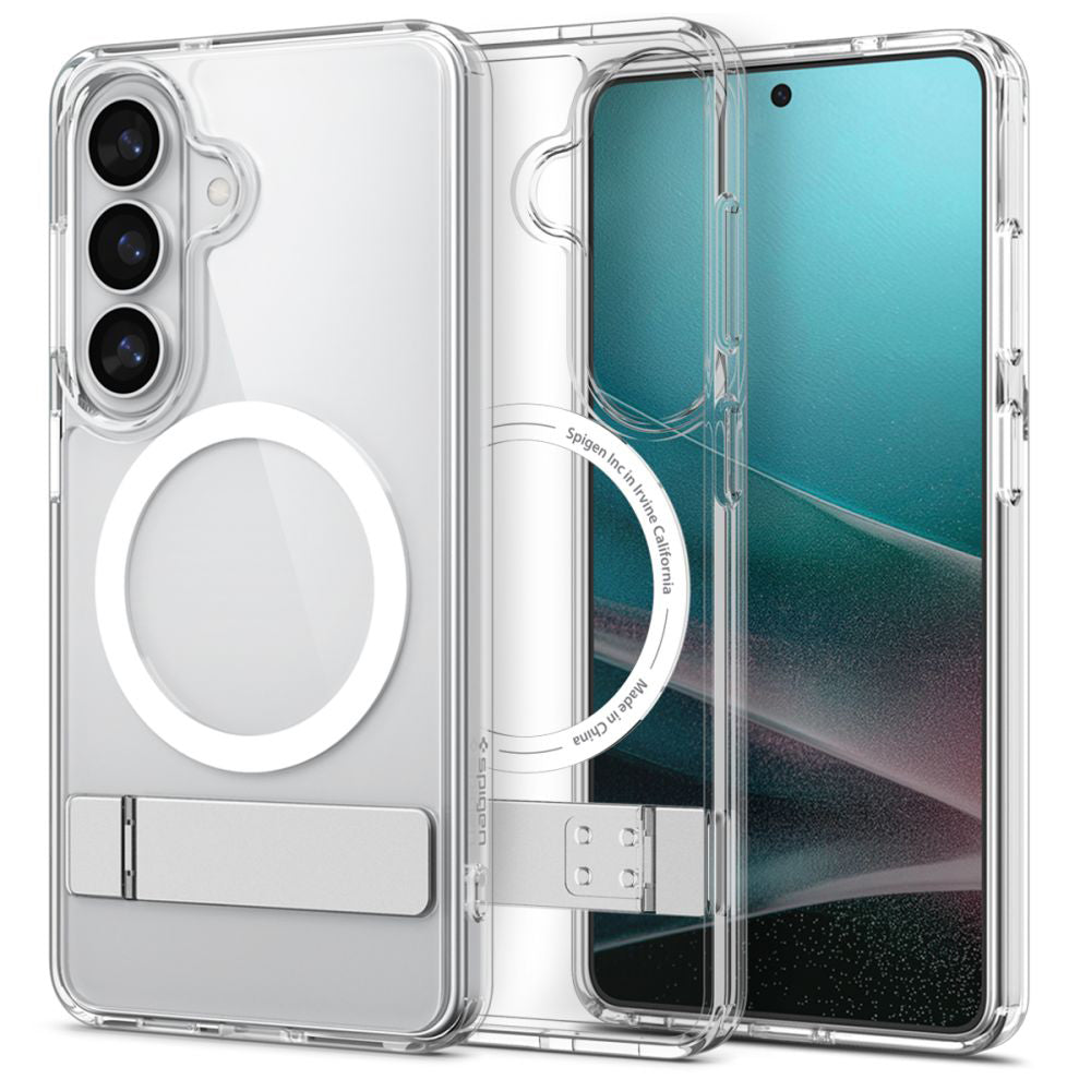 Custodia MagSafe per Samsung Galaxy S26 Plus S947, Spigen, Ultra Hybrid S, Trasparente Bianca ACS11050