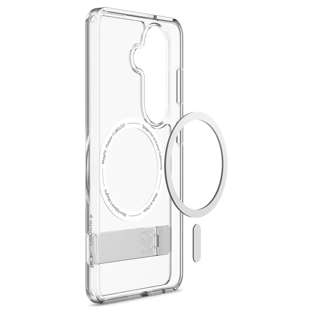 Custodia MagSafe per Samsung Galaxy S26 Plus S947, Spigen, Ultra Hybrid S, Trasparente Bianca ACS11050