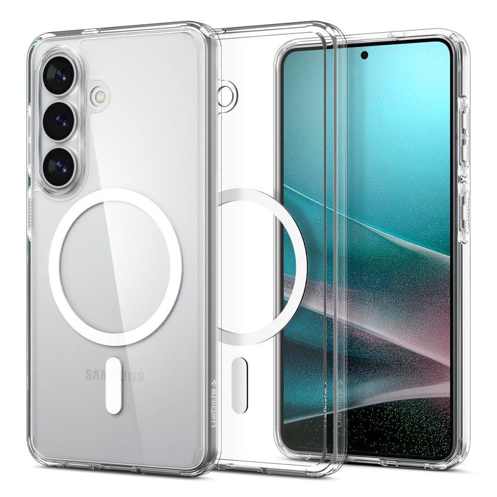Custodia MagSafe per Samsung Galaxy S26 Plus S947, Spigen, Ultra Hybrid, Trasparente Bianca ACS10709