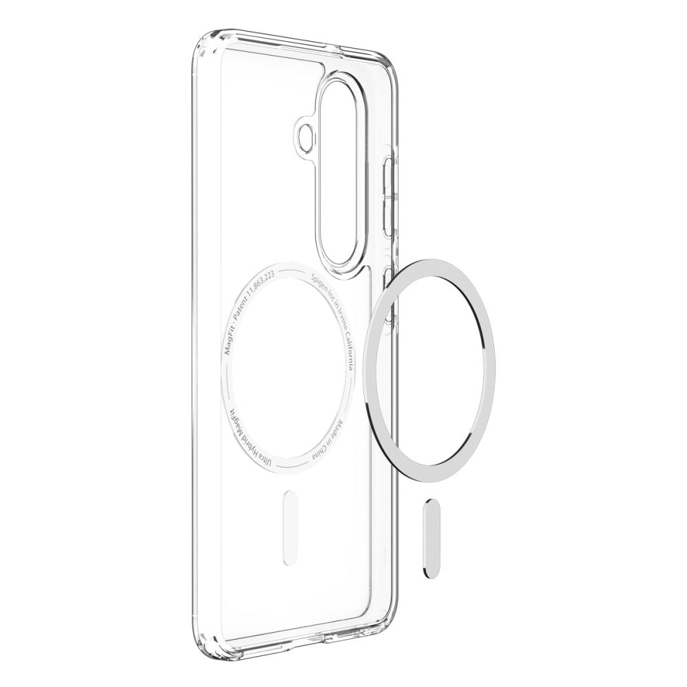 Custodia MagSafe per Samsung Galaxy S26 Plus S947, Spigen, Ultra Hybrid, Trasparente Bianca ACS10709