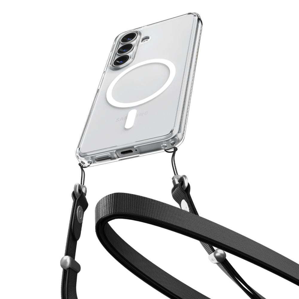 Custodia MagSafe per Samsung Galaxy S26 Plus S947, Spigen, Ultra Hybrid, Trasparente Bianca ACS10709