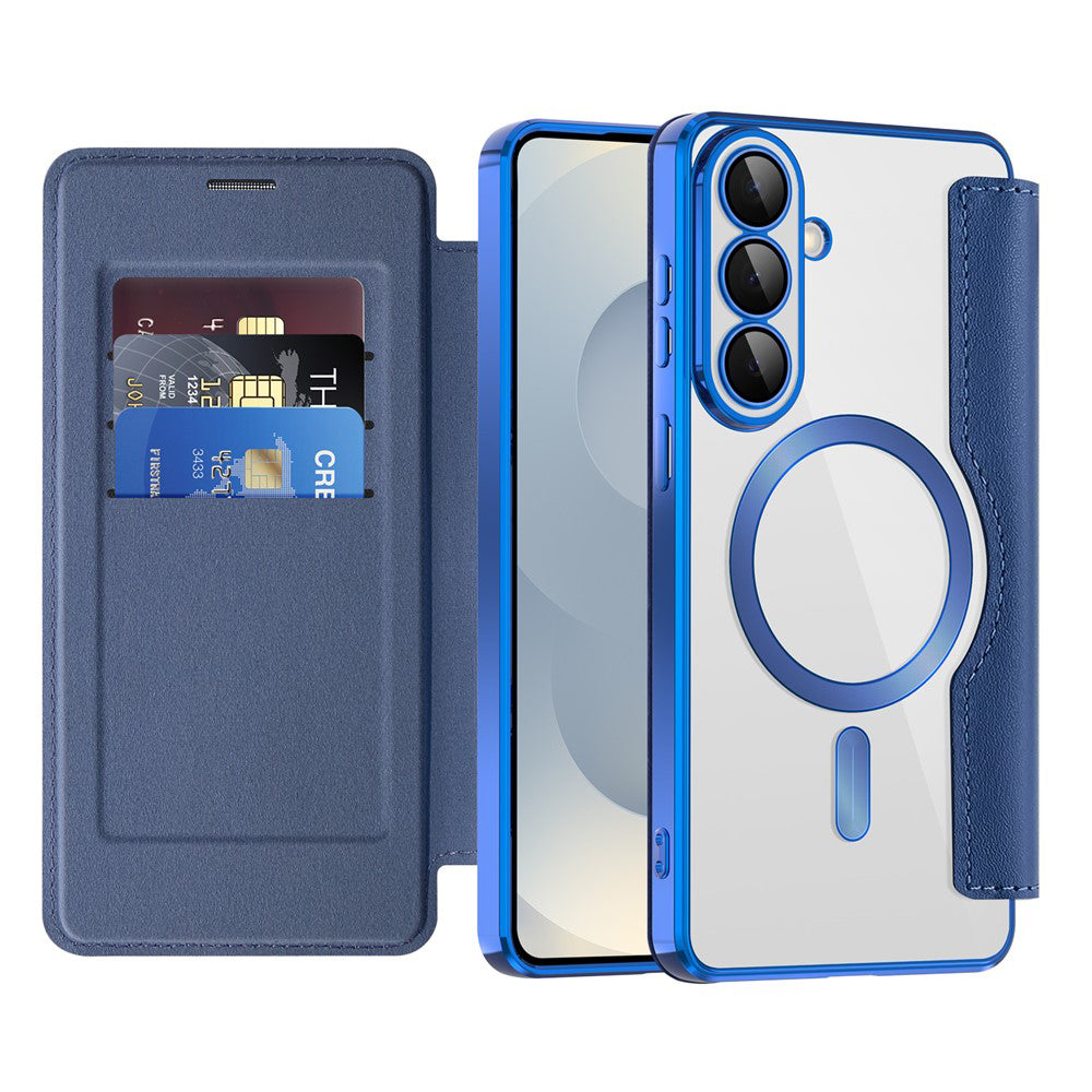 MagSafe Case for Samsung Galaxy S26 Plus S947, Techsuit, SmartMag Book, Blue