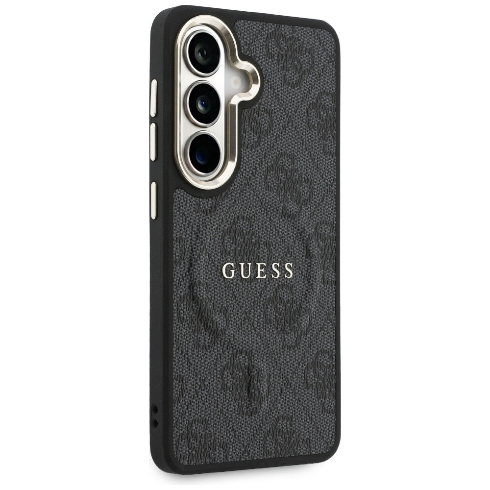 MagSafe Case for Samsung Galaxy S26 S942, Guess, 4G Embossed Ring, Black