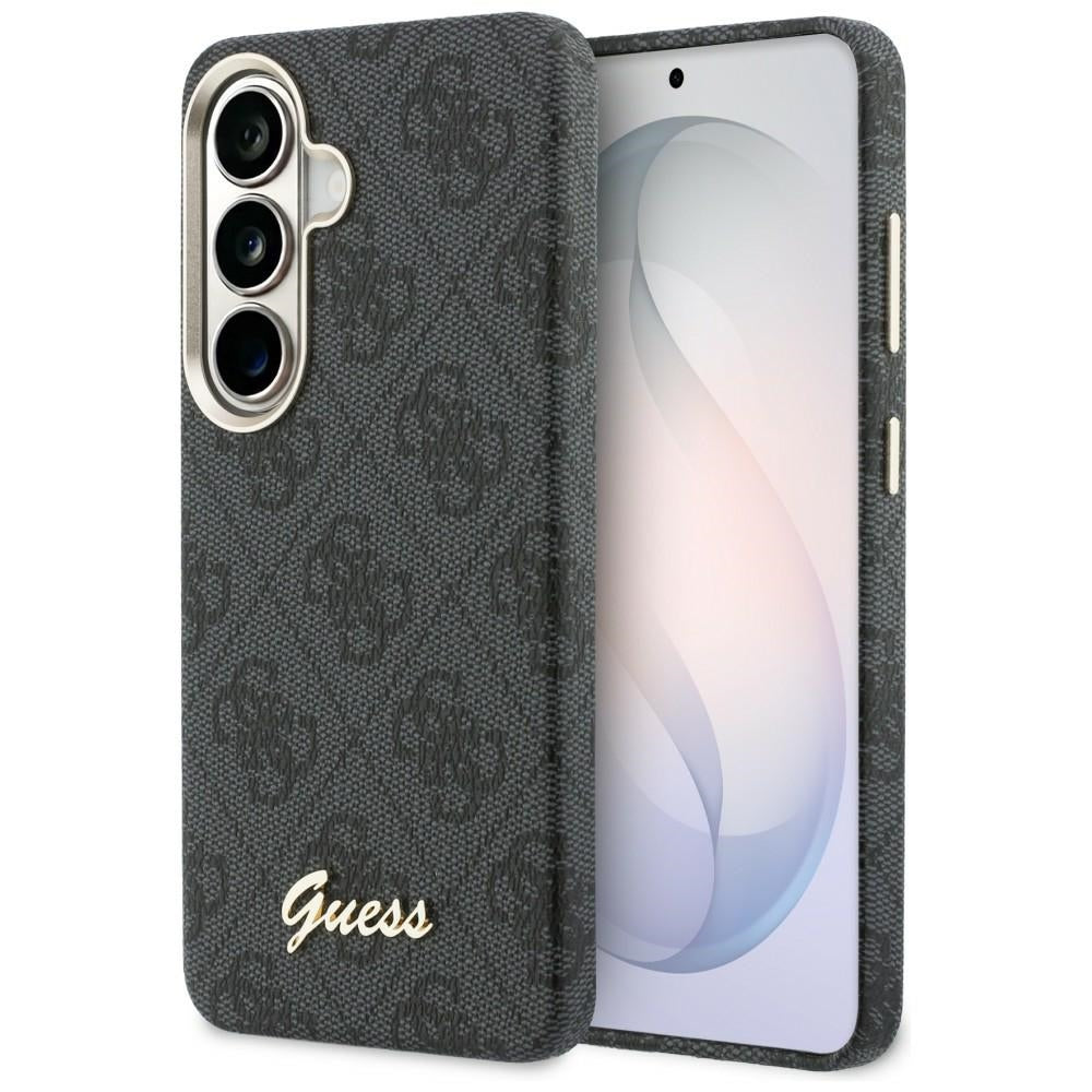 Custodia MagSafe per Samsung Galaxy S26 S942, Guess, 4G Script Logo, Nera