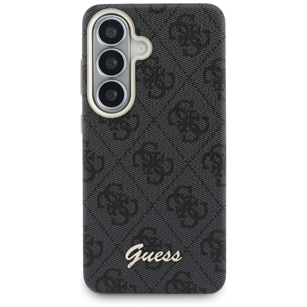 Custodia MagSafe per Samsung Galaxy S26 S942, Guess, 4G Script Logo, Nera