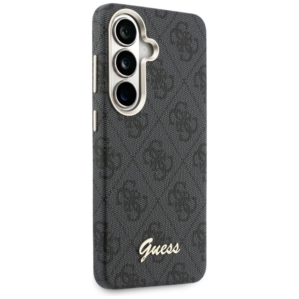 Custodia MagSafe per Samsung Galaxy S26 S942, Guess, 4G Script Logo, Nera