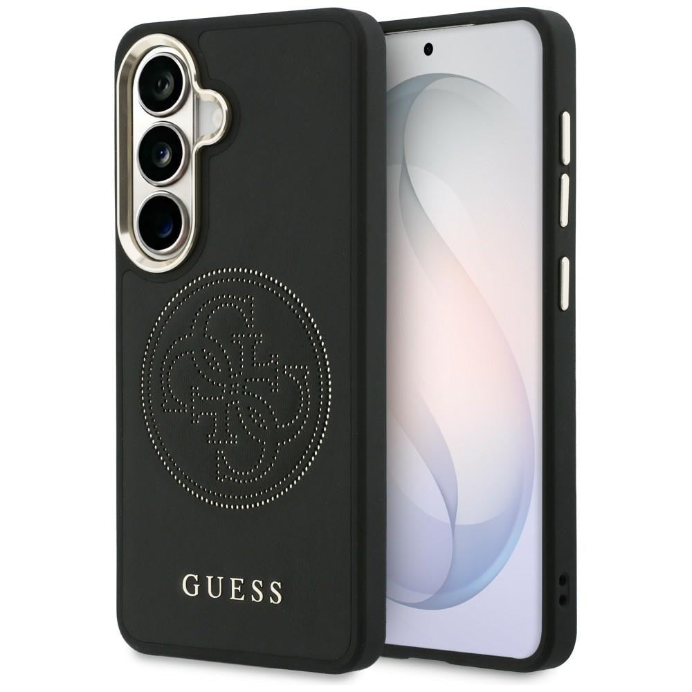 Custodia MagSafe per Samsung Galaxy S26 S942, Guess, Logo Perforato, Nera