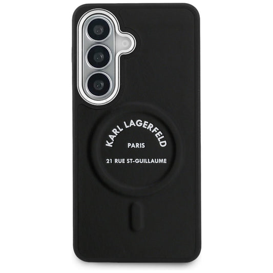 Custodia MagSafe per Samsung Galaxy S26 S942, Karl Lagerfeld, Karl RSG Logo, Nera