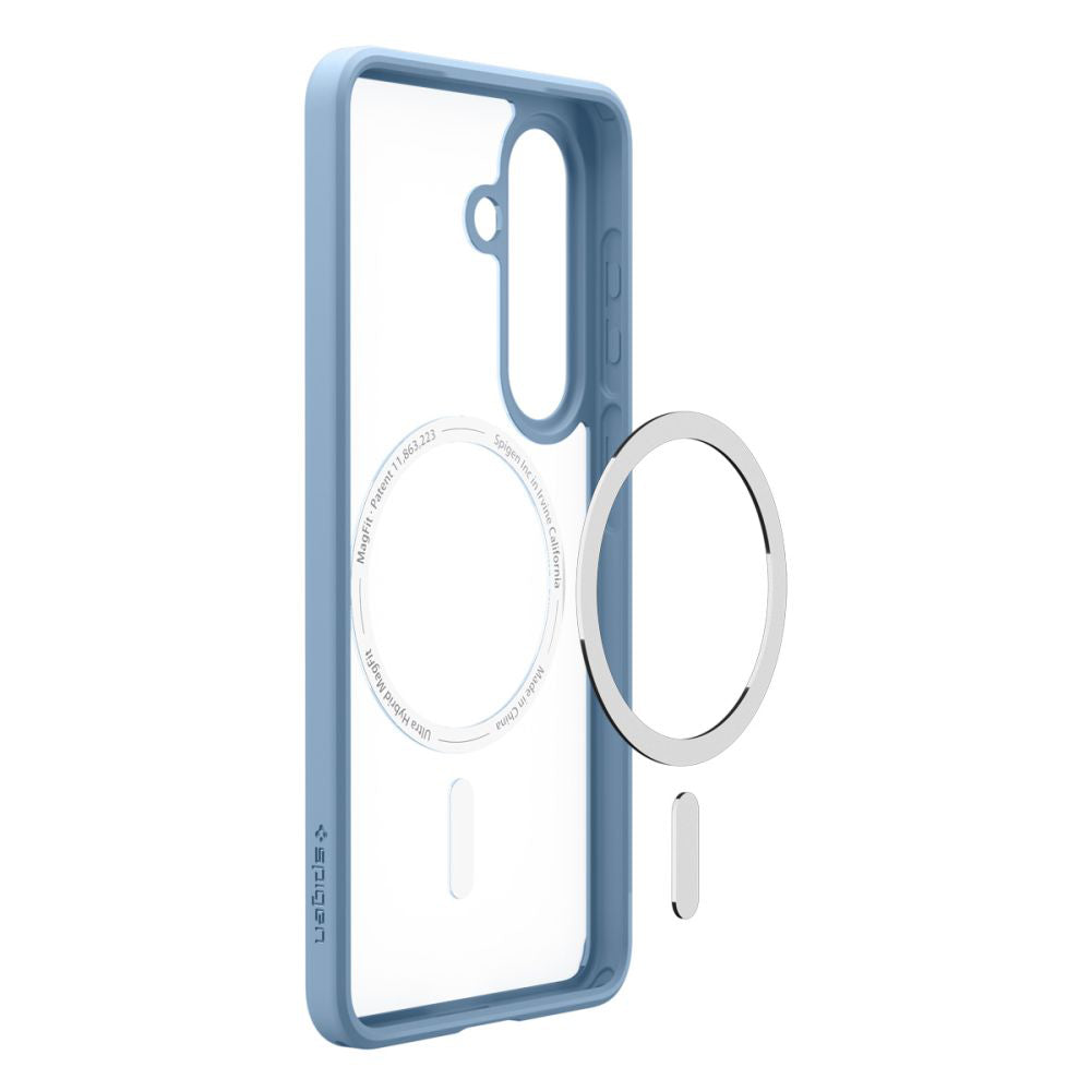 Custodia MagSafe per Samsung Galaxy S26 S942, Spigen, Ultra Hybrid, Blu ACS11219