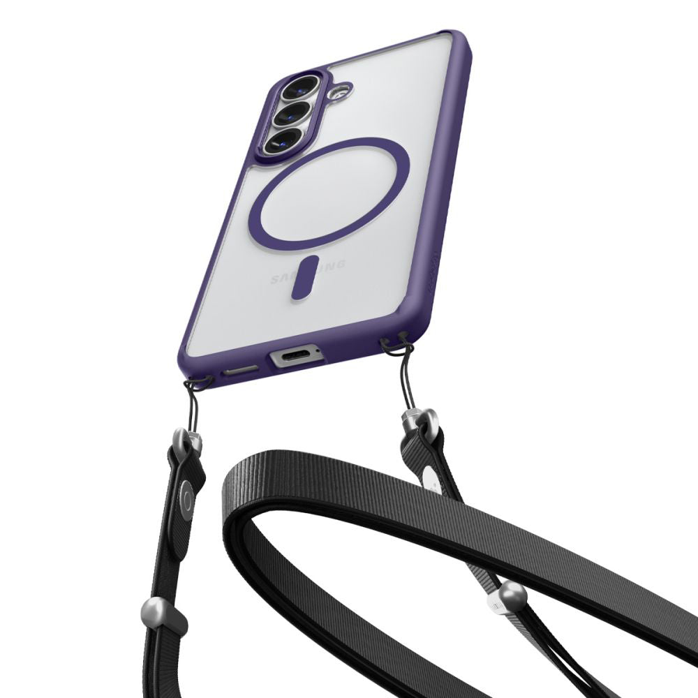 Custodia MagSafe per Samsung Galaxy S26 S942, Spigen, Ultra Hybrid, Viola Scuro ACS11220