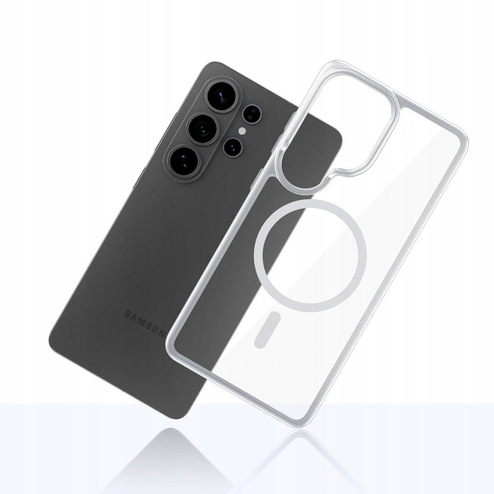 Custodia MagSafe per Samsung Galaxy S26 Ultra, 3MK, Armor MagCase, Trasparente