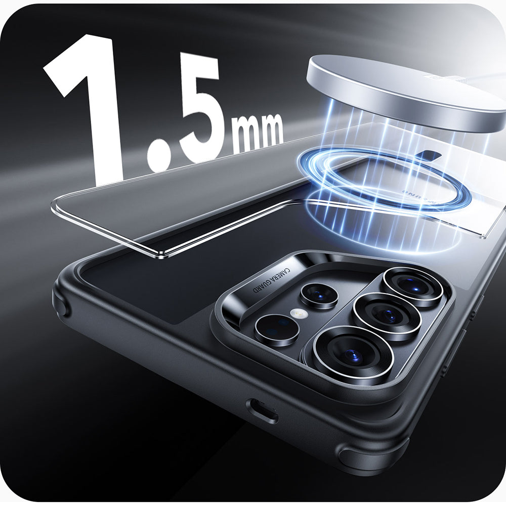 Custodia MagSafe per Samsung Galaxy S26 Ultra S948, ESR, Classic Hybrid, Nera Trasparente