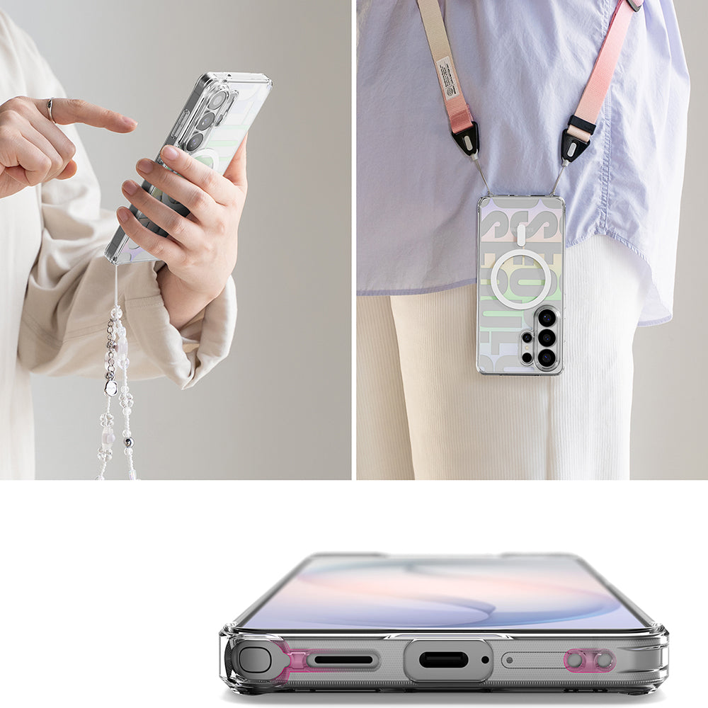 Custodia MagSafe per Samsung Galaxy S26 Ultra S948, Ringke, Fusion Seoul, Trasparente