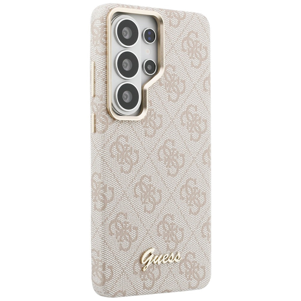 Custodia MagSafe per Samsung Galaxy S26 Ultra S948, Guess, 4G Script Logo, Rosa