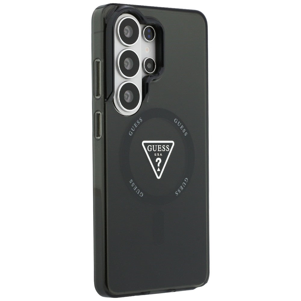 Custodia MagSafe per Samsung Galaxy S26 Ultra S948, Guess, IML Gradient Triangle Logo, Nera