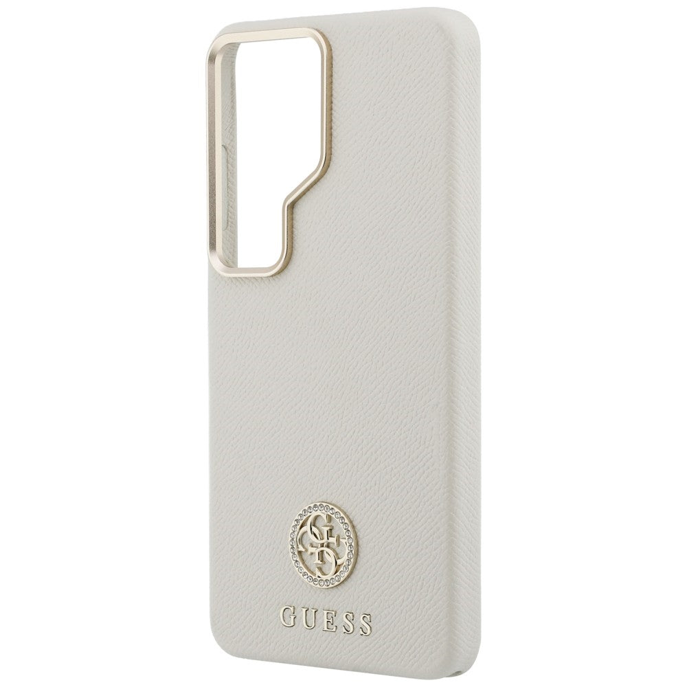 Custodia MagSafe per Samsung Galaxy S26 Ultra S948, Guess, Rhinestone Round Logo, Beige