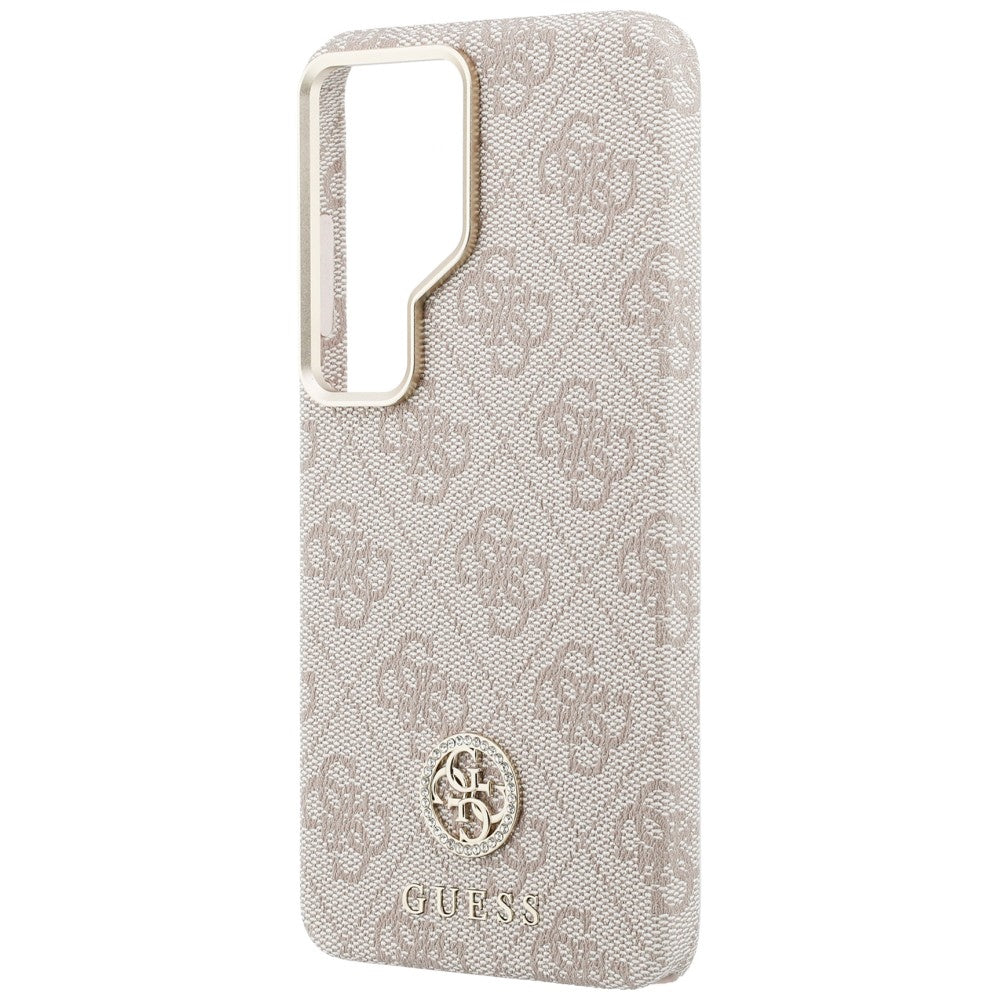 Custodia MagSafe per Samsung Galaxy S26 Ultra S948, Guess, Rhinestone Round Logo, Rosa