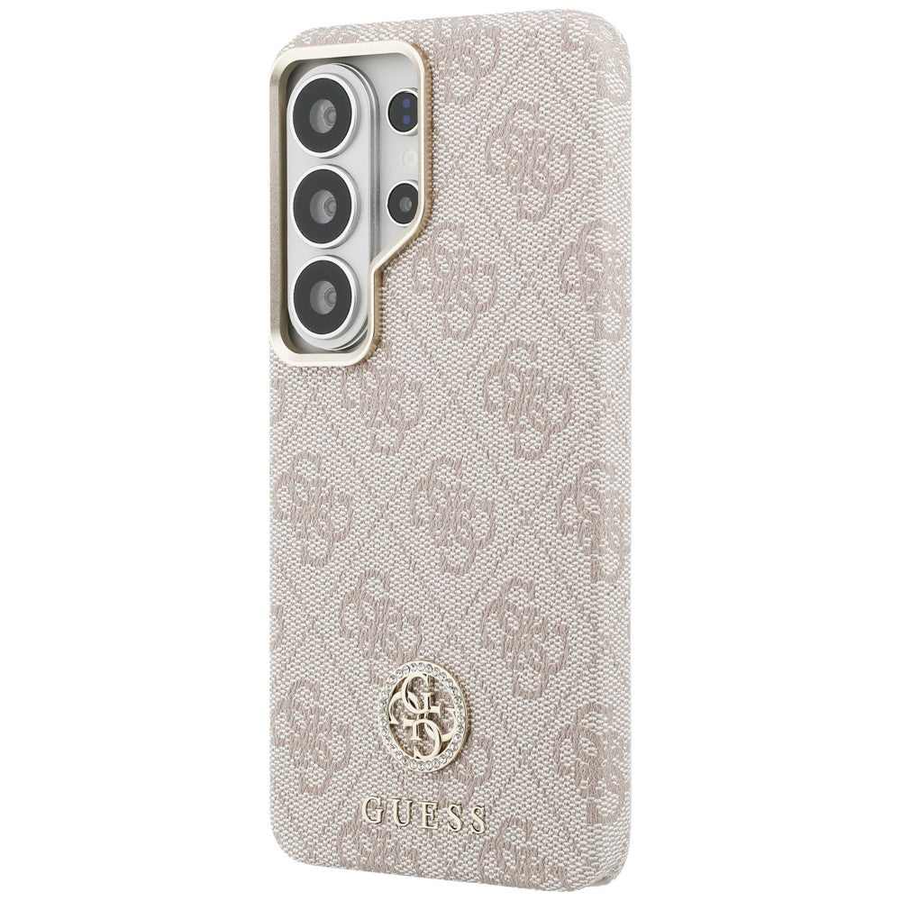Custodia MagSafe per Samsung Galaxy S26 Ultra S948, Guess, Rhinestone Round Logo, Rosa