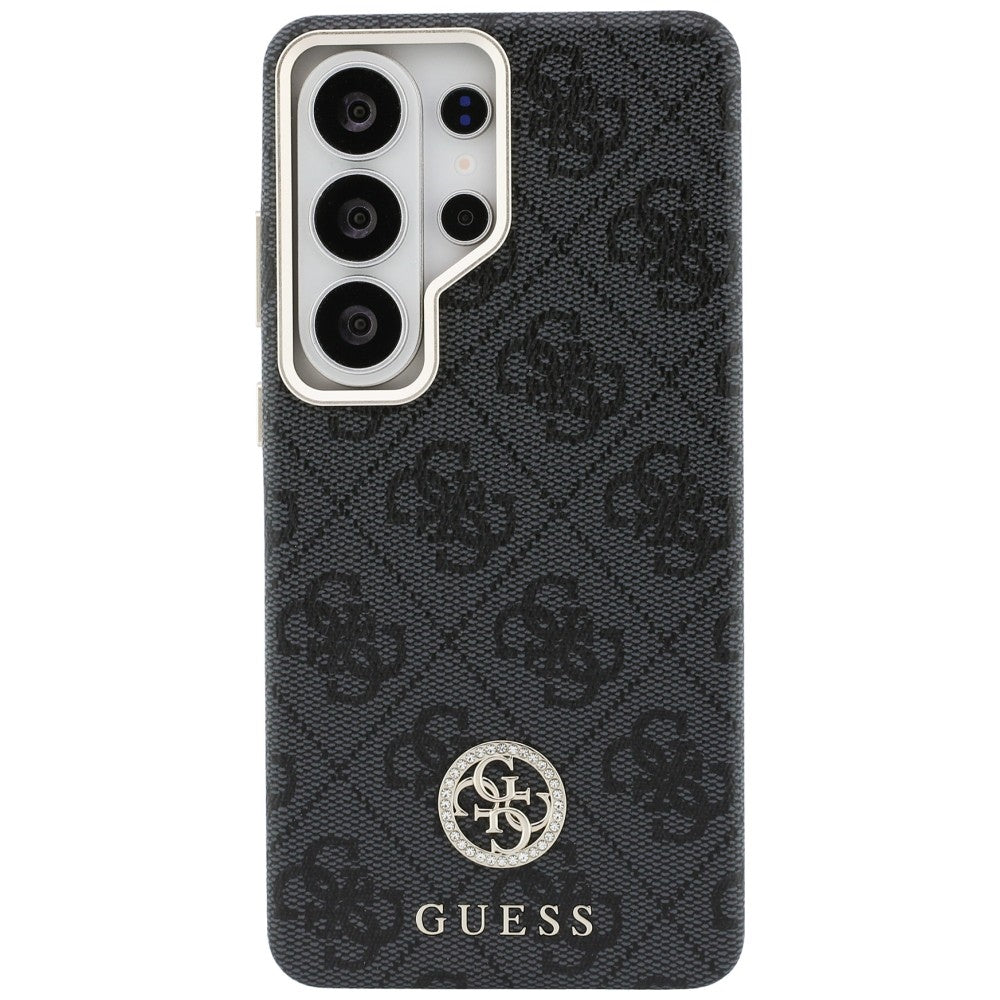 Custodia MagSafe per Samsung Galaxy S26 Ultra S948, Guess, Strass Round Logo, Nera