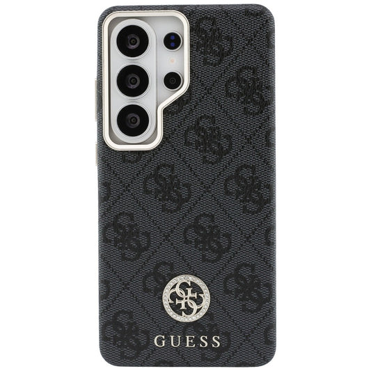MagSafe Case for Samsung Galaxy S26 Ultra S948, Guess, Strass Round Logo, Black