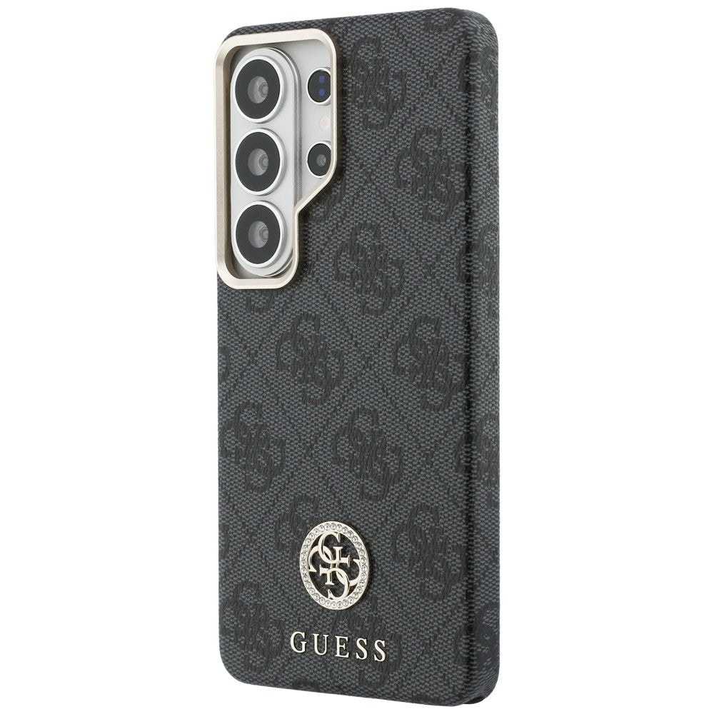 Custodia MagSafe per Samsung Galaxy S26 Ultra S948, Guess, Strass Round Logo, Nera