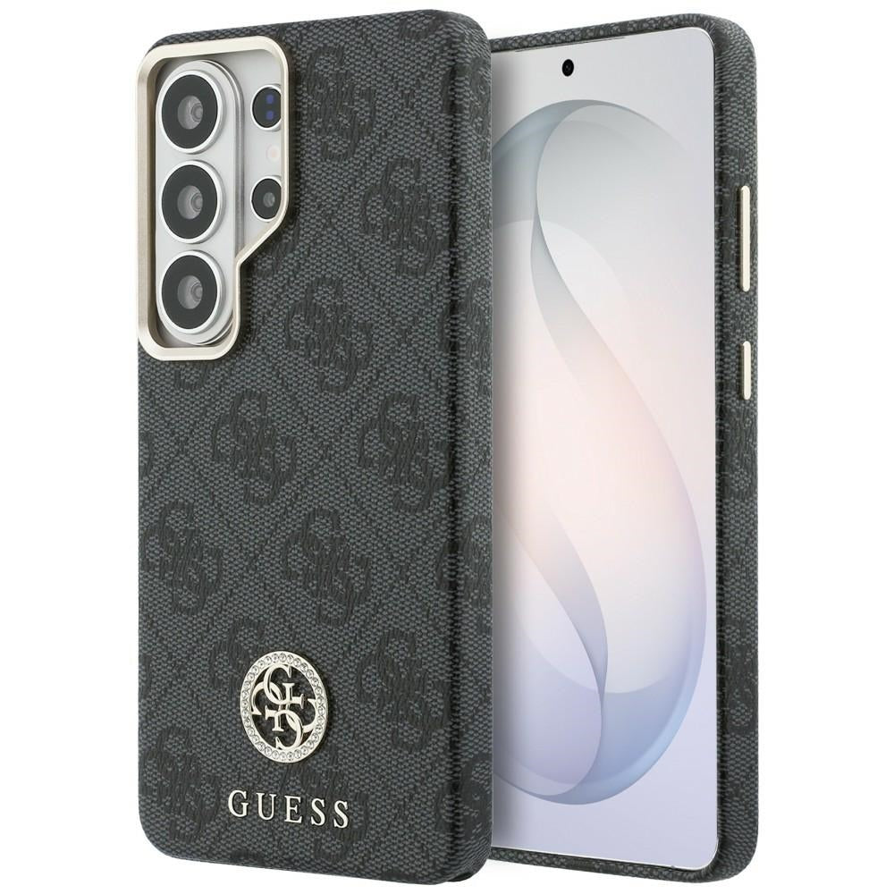 Custodia MagSafe per Samsung Galaxy S26 Ultra S948, Guess, Strass Round Logo, Nera