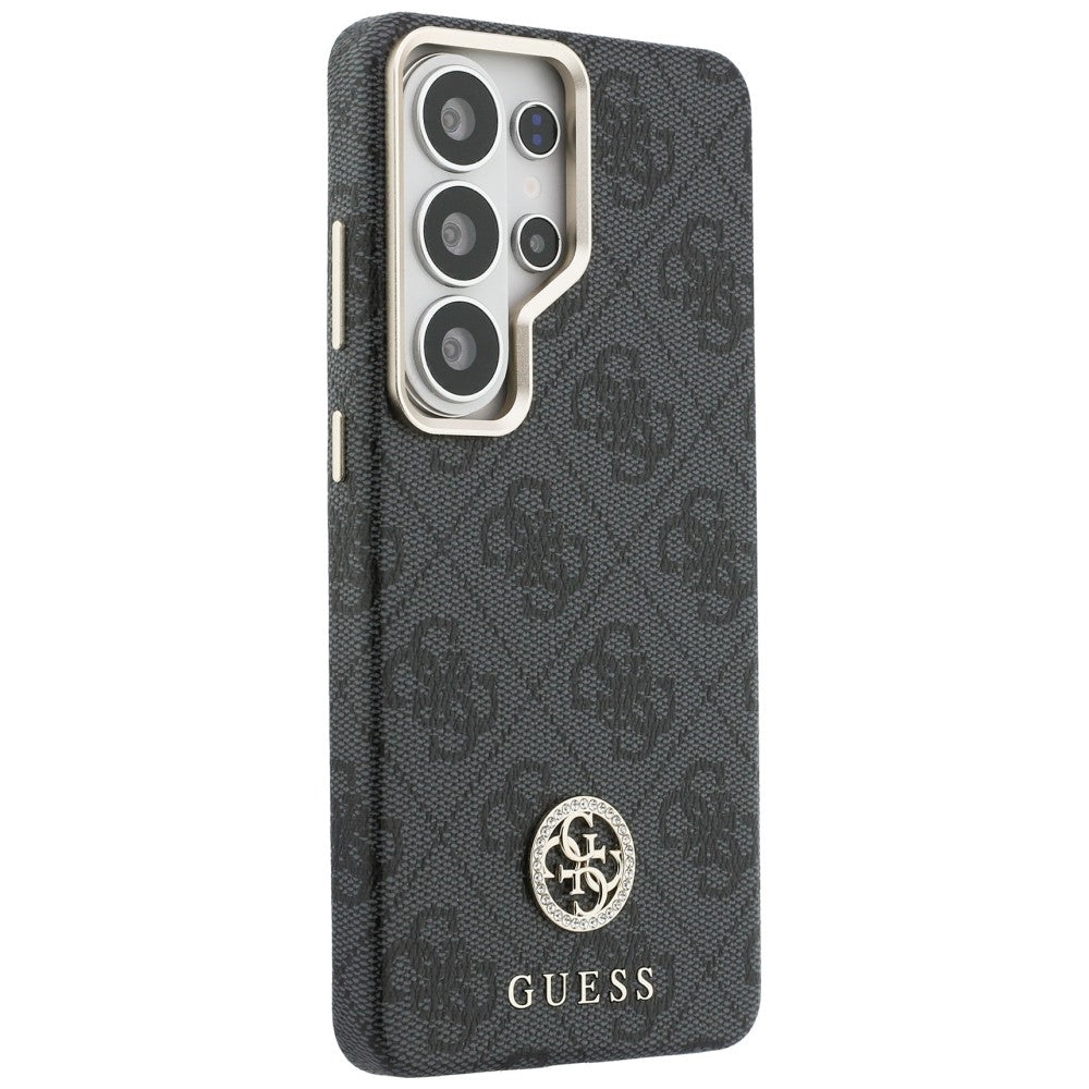Custodia MagSafe per Samsung Galaxy S26 Ultra S948, Guess, Strass Round Logo, Nera