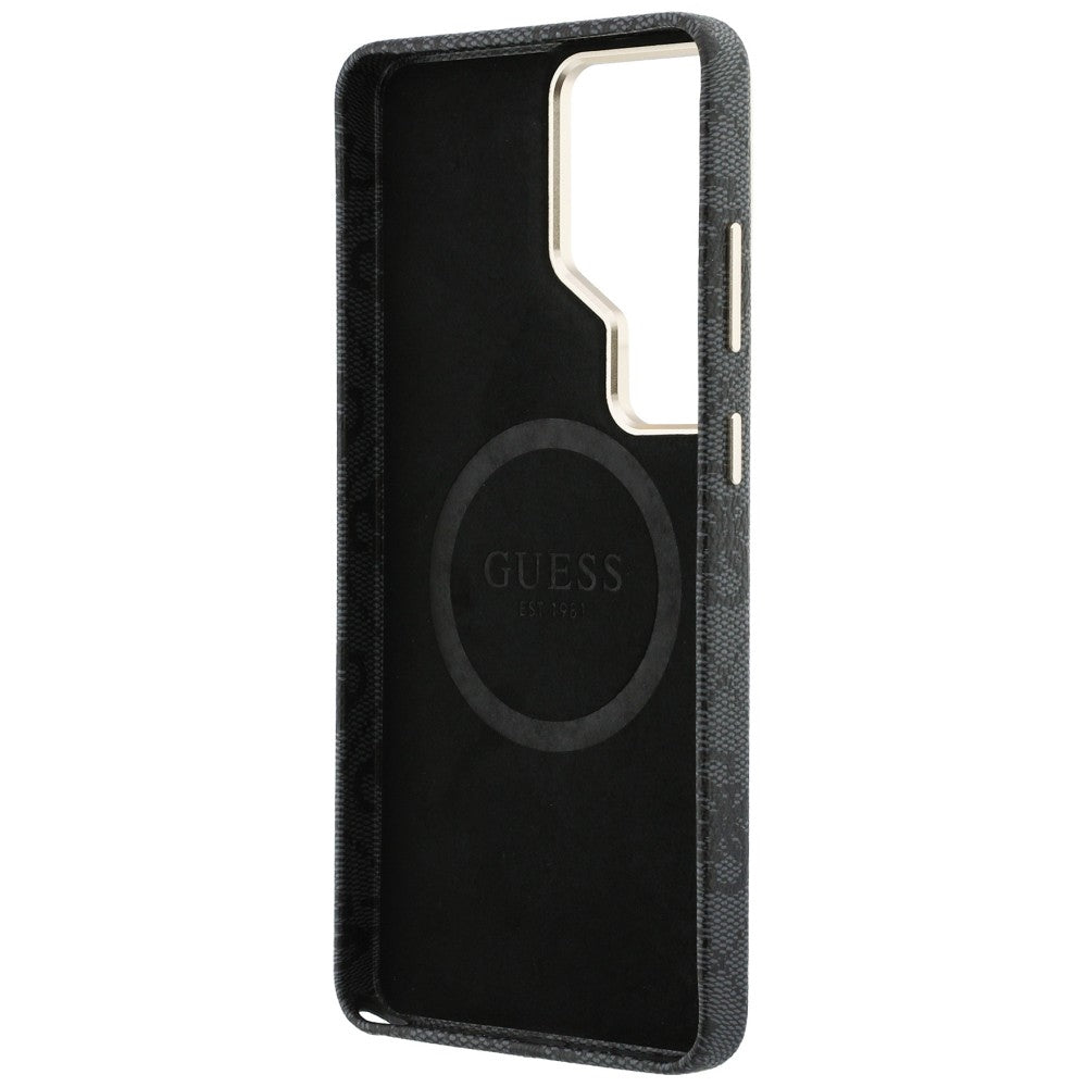 Custodia MagSafe per Samsung Galaxy S26 Ultra S948, Guess, Strass Round Logo, Nera