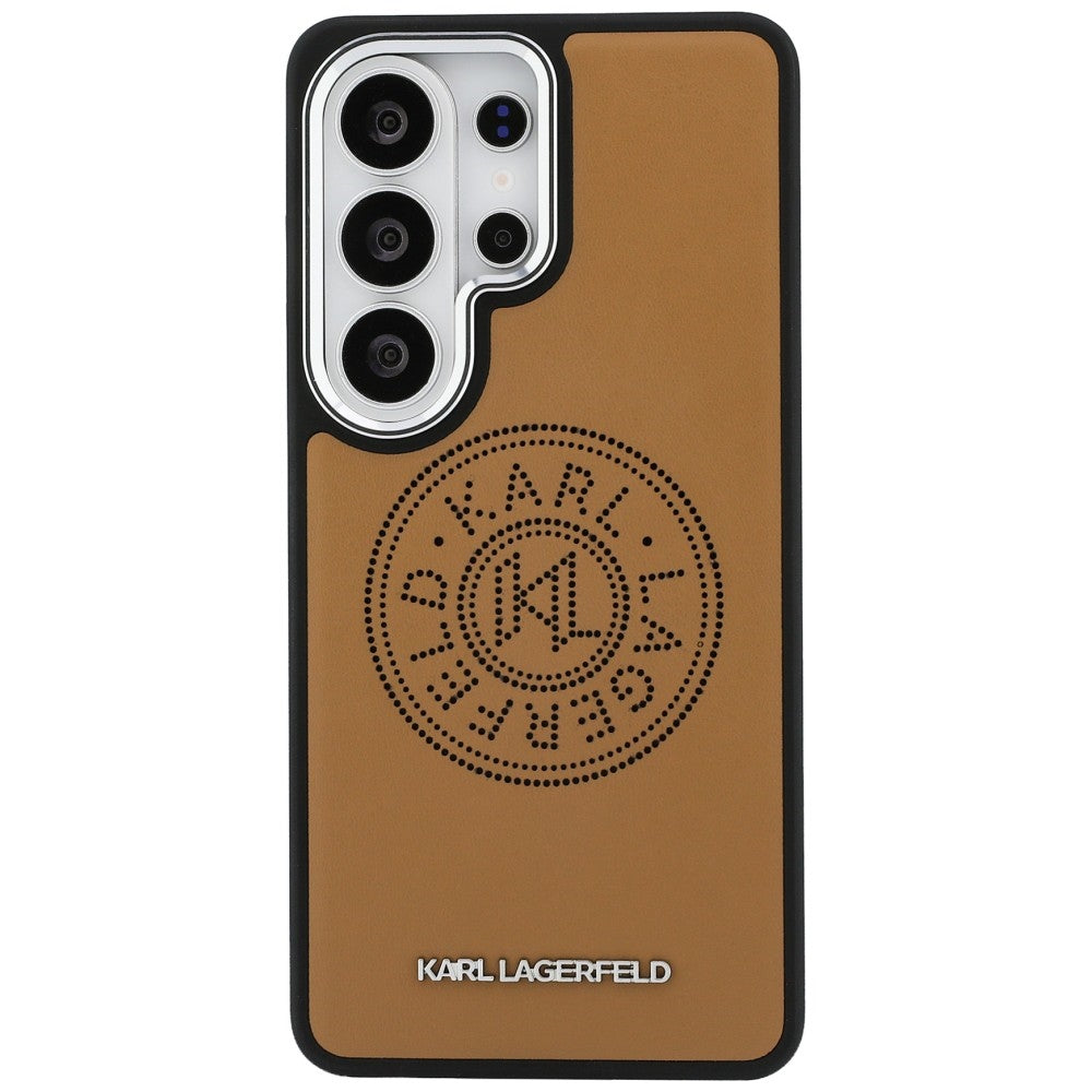 Custodia MagSafe per Samsung Galaxy S26 Ultra S948, Karl Lagerfeld, Karl Round Point Logo, Marrone