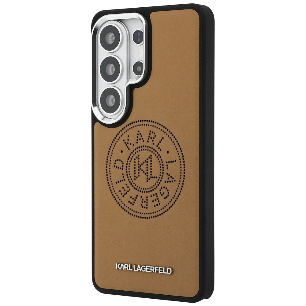 Custodia MagSafe per Samsung Galaxy S26 Ultra S948, Karl Lagerfeld, Karl Round Point Logo, Marrone