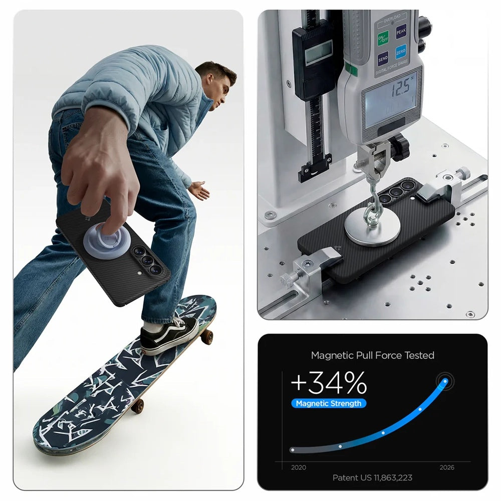 Custodia MagSafe per Samsung Galaxy S26 Ultra S948, Spigen, Air Skin, Nera ACS11029