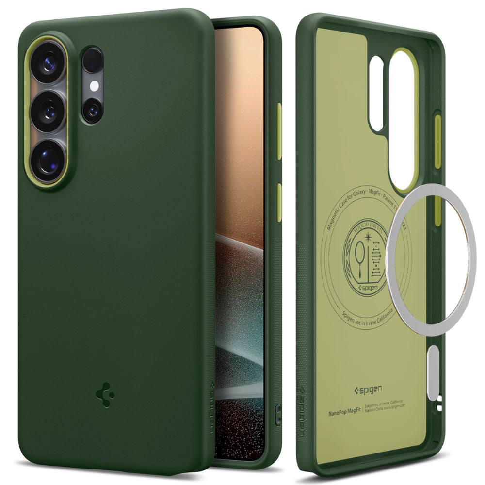 Custodia MagSafe per Samsung Galaxy S26 Ultra S948, Spigen, Caseology Nano Pop, Verde ACS11039