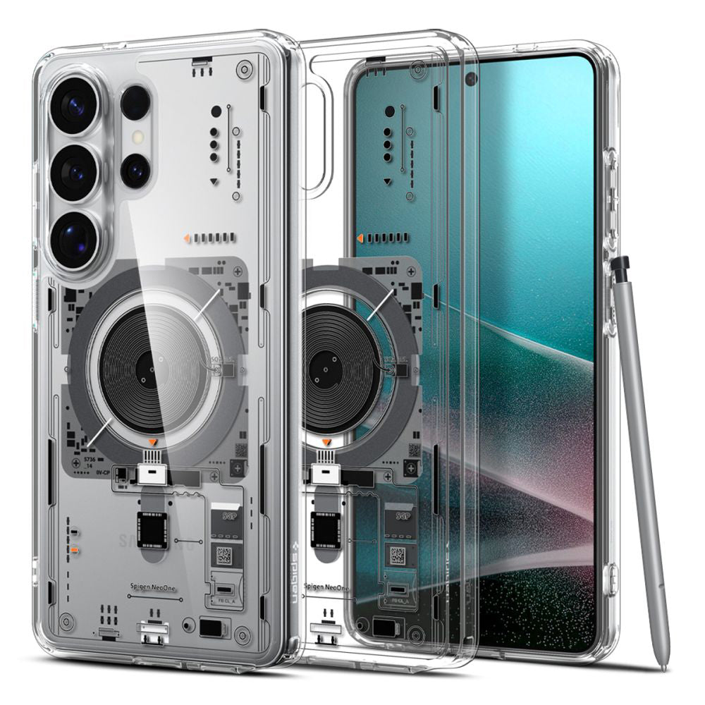 Custodia MagSafe per Samsung Galaxy S26 Ultra S948, Spigen, Ultra Hybrid Neo One, Trasparente ACS11206
