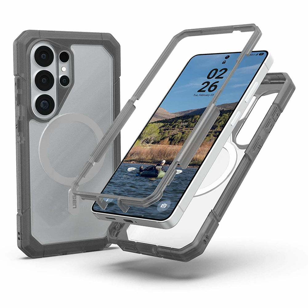Custodia MagSafe per Samsung Galaxy S26 Ultra S948, Urban Armor Gear, Trooper, Trasparente Grigia