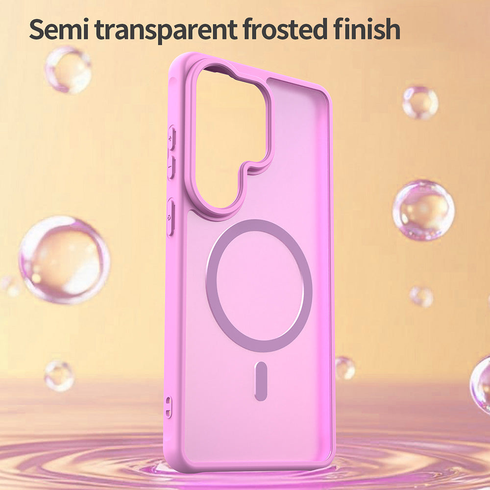 Custodia MagSafe per Samsung Galaxy S26 Ultra S948, Techsuit, HaloFrost II, Rosa