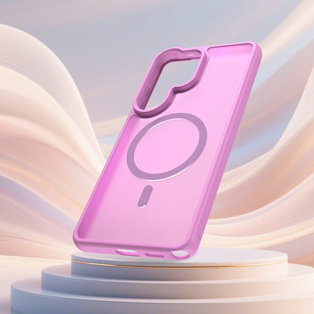 Custodia MagSafe per Samsung Galaxy S26 Ultra S948, Techsuit, HaloFrost II, Rosa