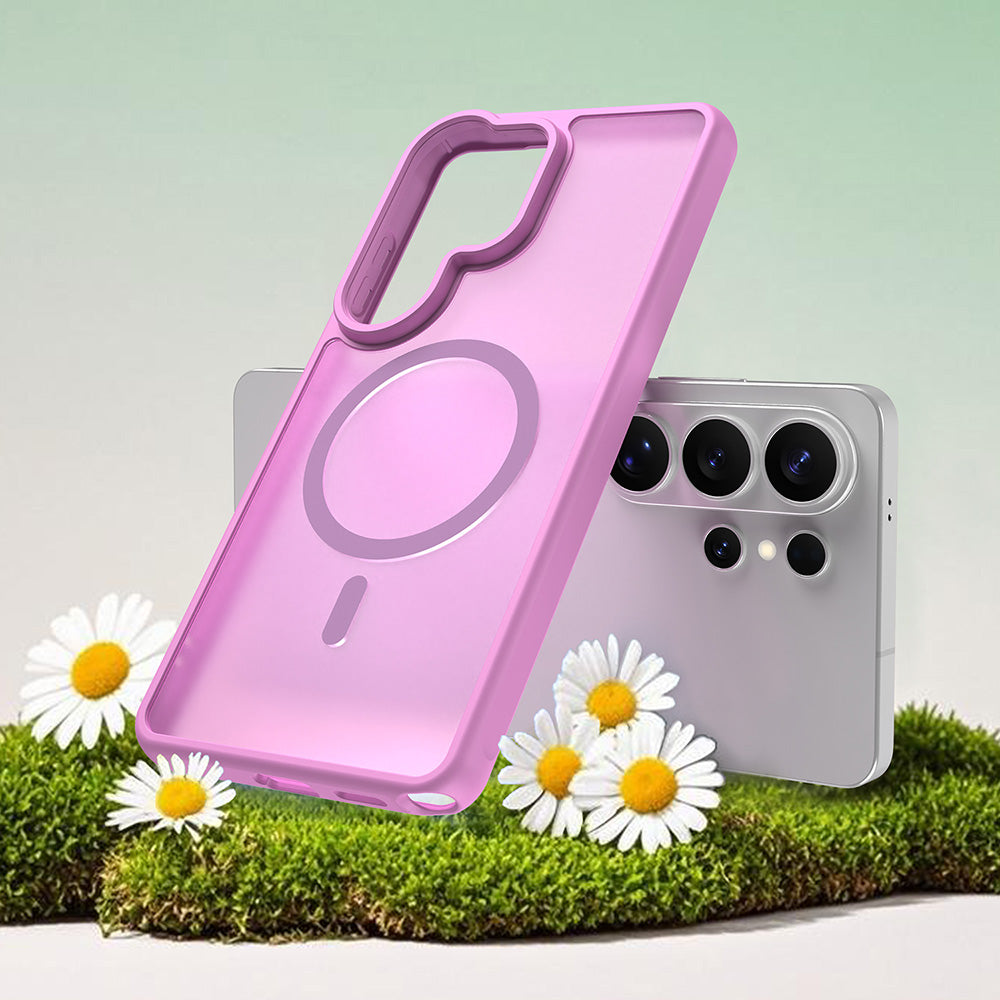 Custodia MagSafe per Samsung Galaxy S26 Ultra S948, Techsuit, HaloFrost II, Rosa