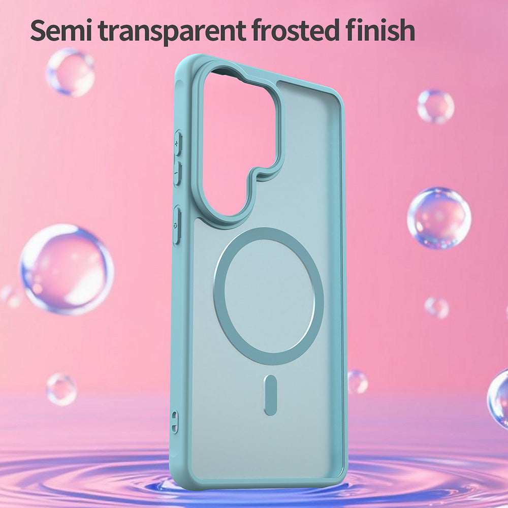 Custodia MagSafe per Samsung Galaxy S26 Ultra S948, Techsuit, HaloFrost II, Verde Chiaro