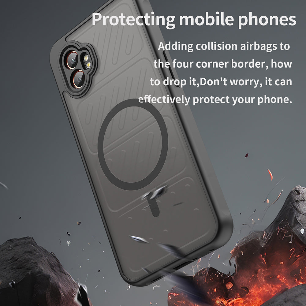 Custodia MagSafe per Samsung Galaxy XCover7 Pro, Techsuit, HaloFrost II, Nera