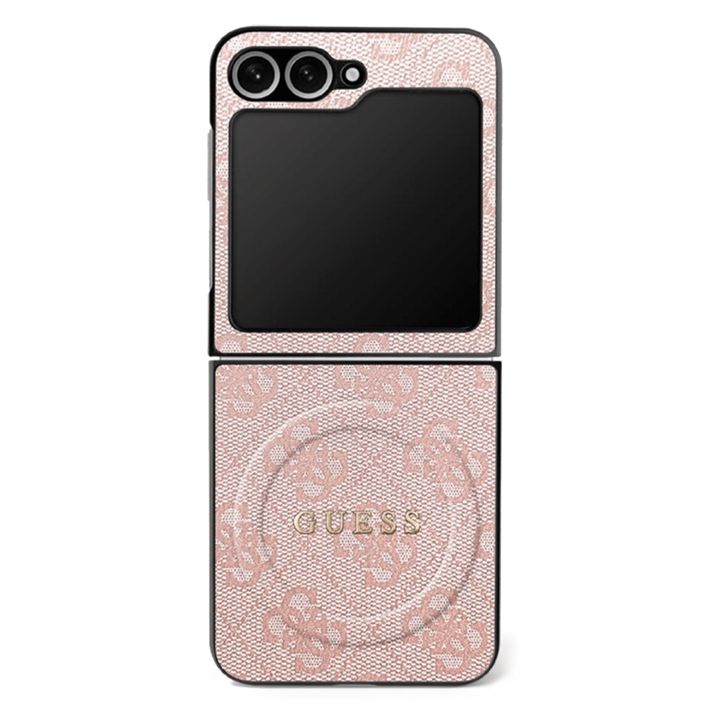 Custodia MagSafe per Samsung Galaxy Z Flip7 F766, Guess, 4G Collection, Rosa