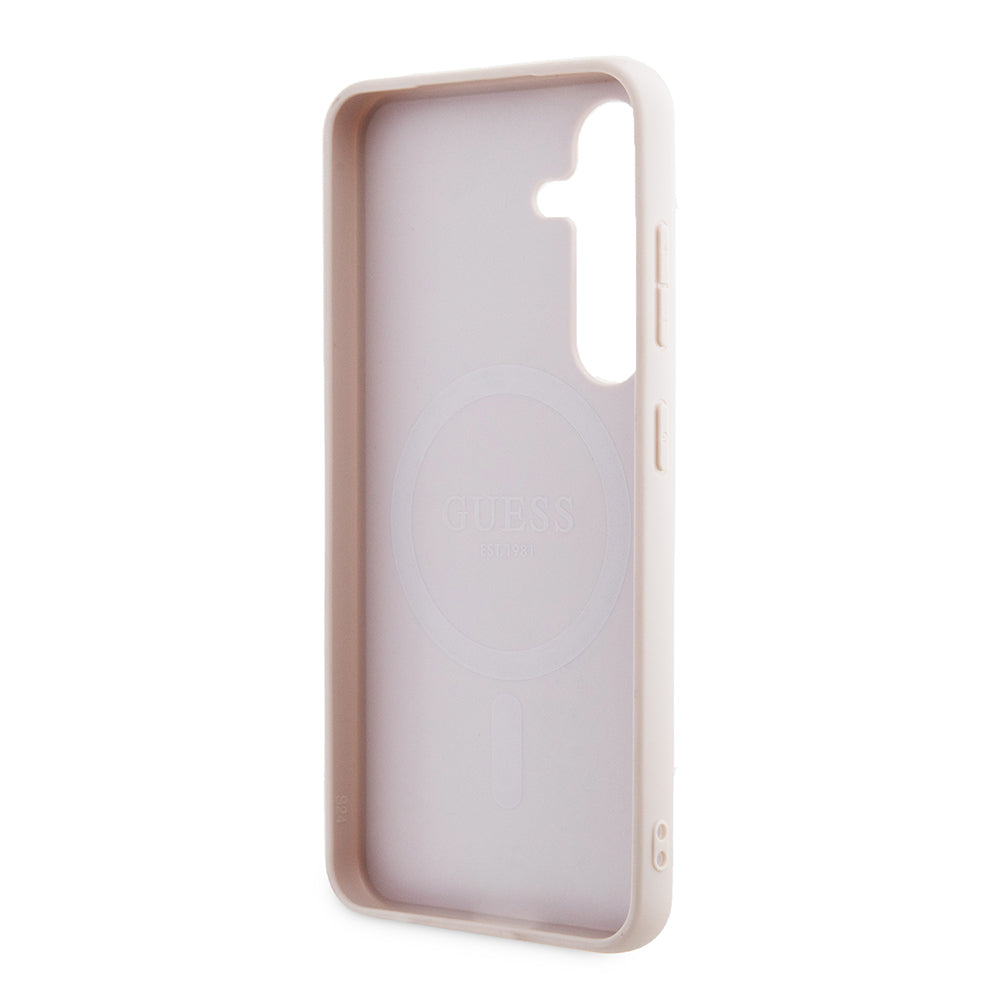 Custodia MagSafe per Samsung Galaxy Z Flip7 F766, Guess, 4G Collection, Rosa