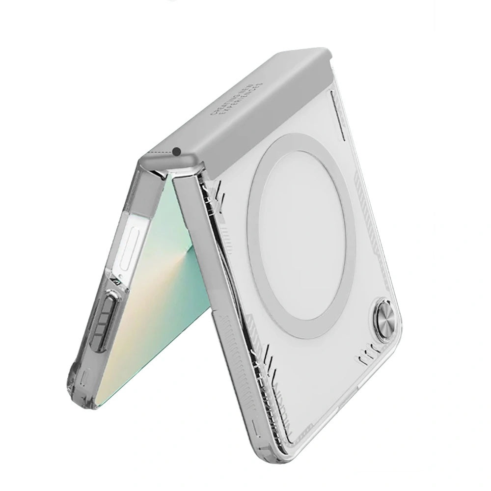 Custodia MagSafe per Samsung Galaxy Z Flip7 F766, Nillkin, Iceblade, Grigio