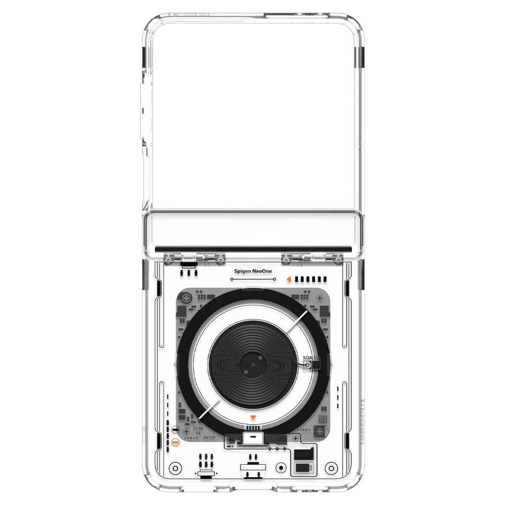 Custodia MagSafe per Samsung Galaxy Z Flip7 F766, Spigen, Ultra Hybrid Pro Neo One, Trasparente ACS09560