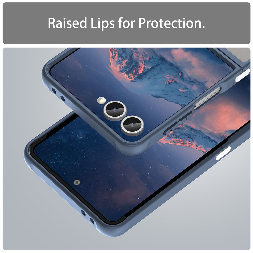Custodia MagSafe per Samsung Galaxy Z Flip7 F766, Techsuit, HaloFrost II, Blu Navy