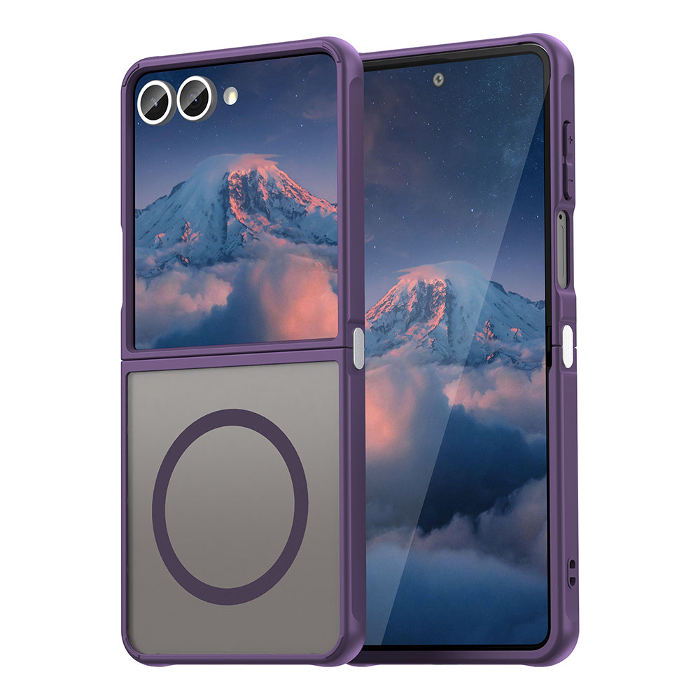 Custodia MagSafe per Samsung Galaxy Z Flip7 F766, Techsuit, HaloFrost II, Viola